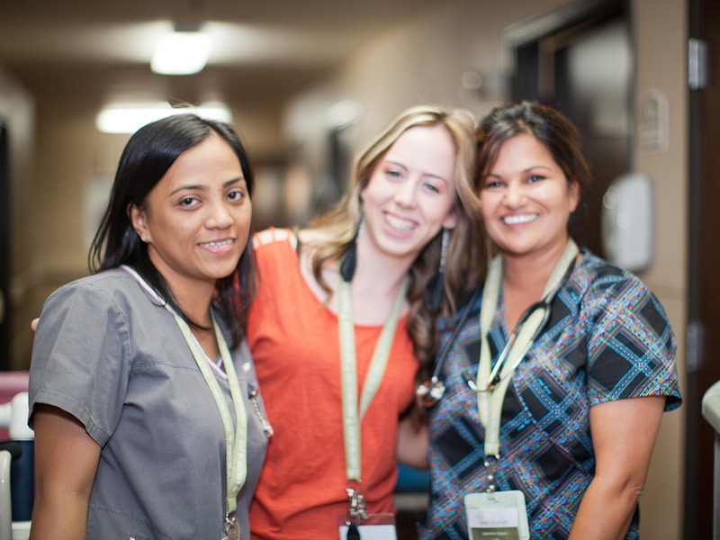 Three female employees at Mckinley Park
