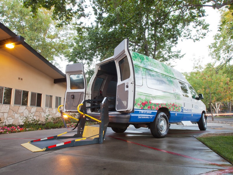 The back view of the Mckinley Park van